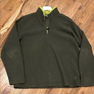 Men's Fila Olive Green Quarter-Zip Sweater